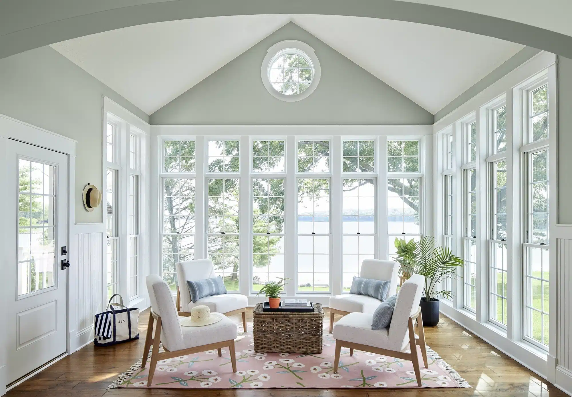 Bright windows looking onto street