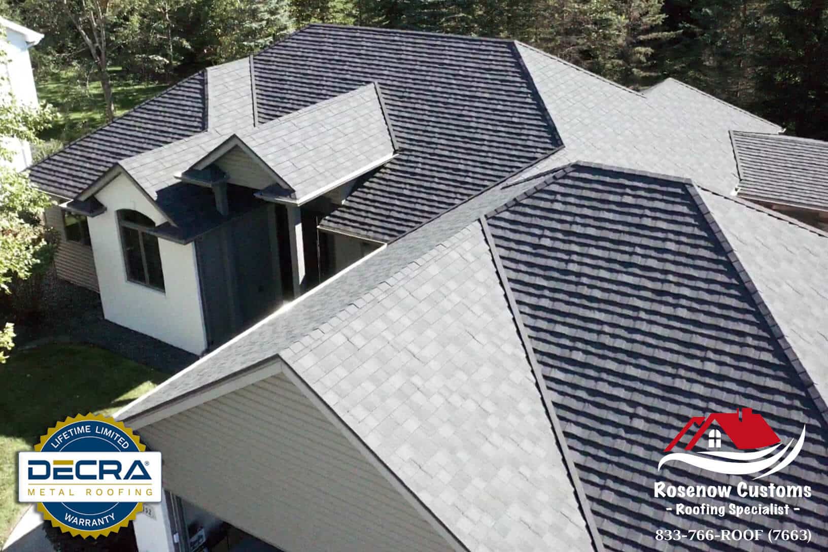 A newsly installed DECRA roof